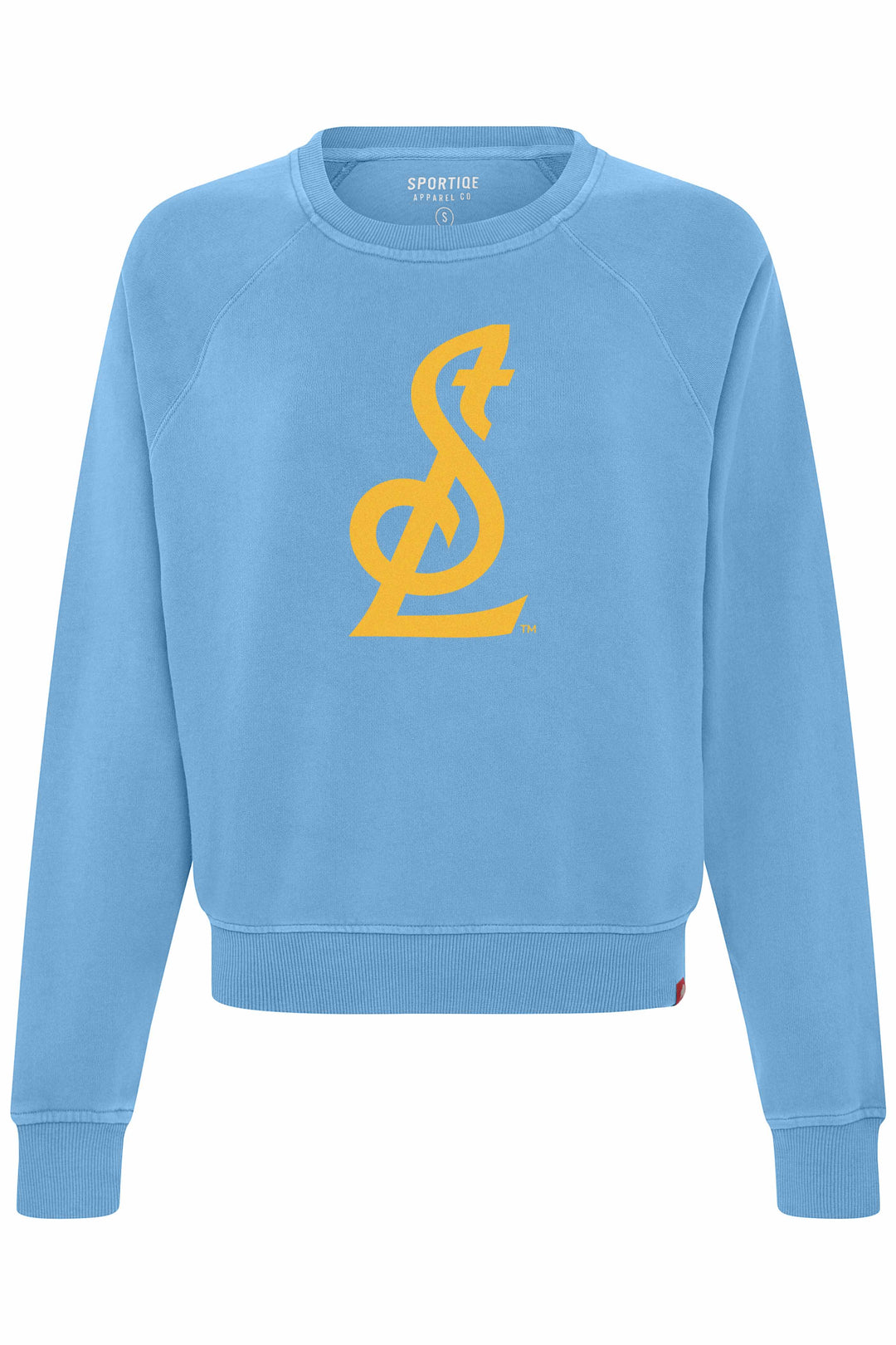 ST. LOUIS BLUES SPORTIQE WOMEN'S STL LOGO ASHLYN CREW - LIGHT BLUE Crewneck Sweatshirt Sportiqe