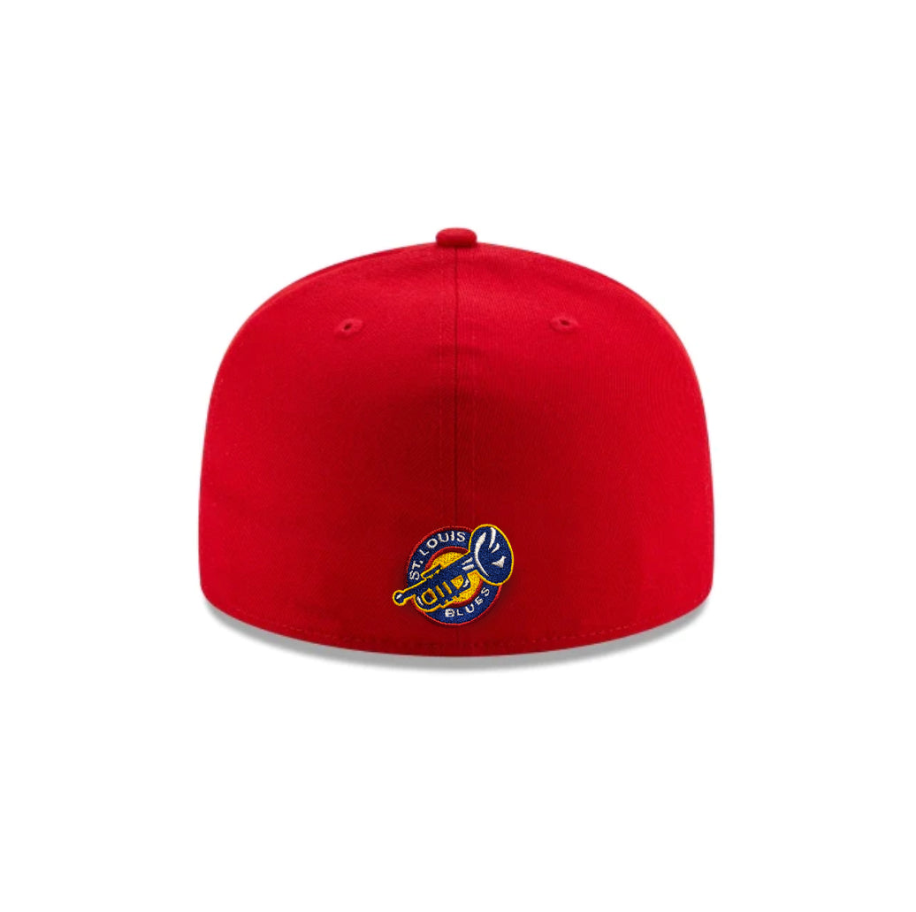 ST. LOUIS BLUES 90'S NOTE NEW ERA 5950 COLORBLOCK WHITE AND RED FITTED – STL  Authentics
