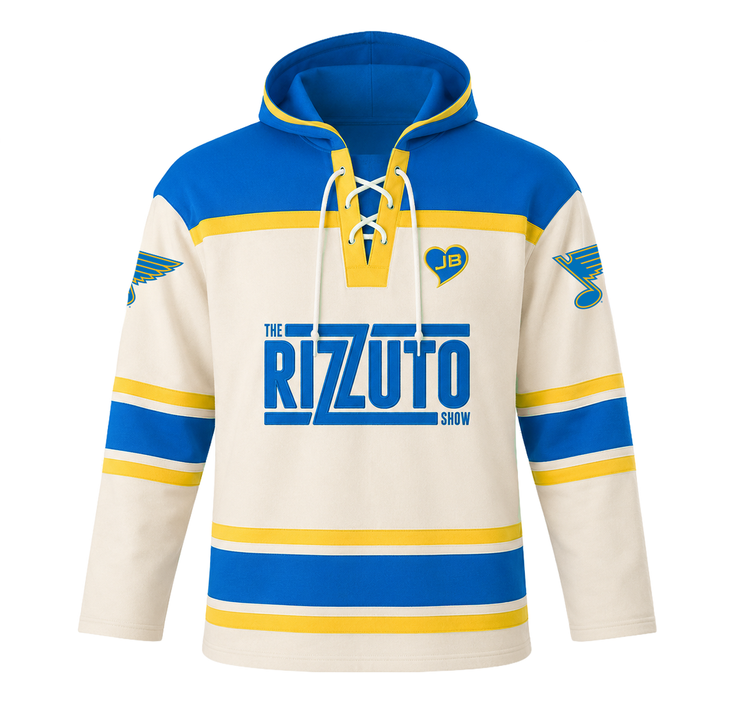 THE RIZZUTO SHOW SUCCESS BRANDS LACER HOODIE - CREAM/BLUE Hoodie Success Promotions
