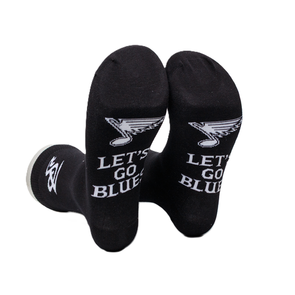 ST. LOUIS BLUES LAVLEY LET'S GO BLUES HOCKEY SOCKS - BLACK Socks Lavley