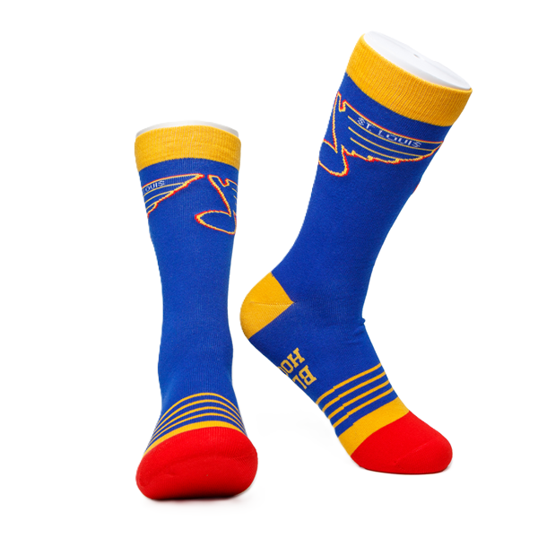 ST. LOUIS BLUES LAVLEY BLUES HOCKEY SOCKS RETRO - ROYAL/RED Socks Lavley