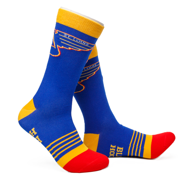 ST. LOUIS BLUES LAVLEY BLUES HOCKEY SOCKS RETRO - ROYAL/RED Socks Lavley