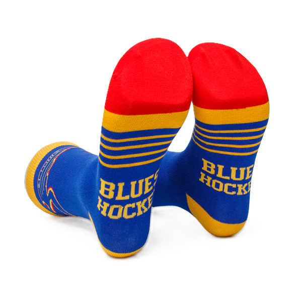 ST. LOUIS BLUES LAVLEY BLUES HOCKEY SOCKS RETRO - ROYAL/RED Socks Lavley