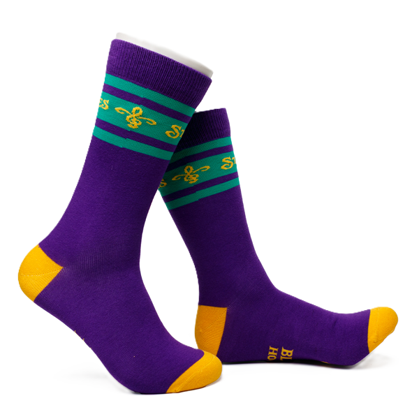 ST. LOUIS BLUES LAVELY BLUES HOCKEY SOCKS MARDI GRAS - PURPLE Accessories Lavely