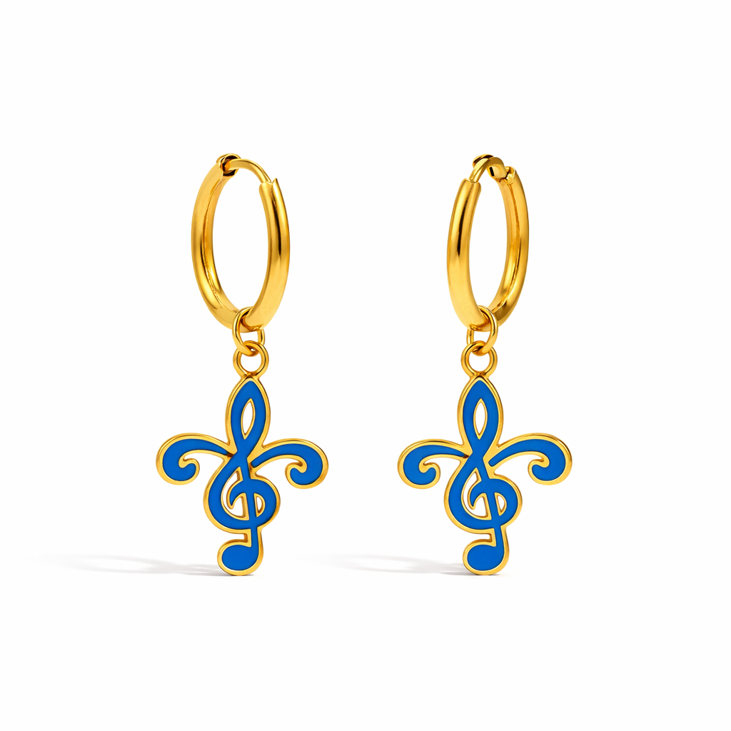 ST. LOUIS BLUES ALCO FLEUR LOGO EARRINGS Necklace Alco