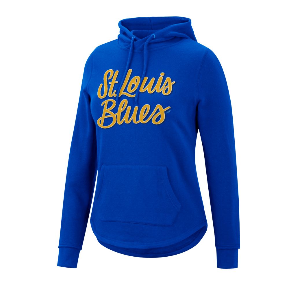 ST. LOUIS BLUES EMILY STAHL LADIES CROSSOVER HOODIE - ROYAL Hoodie Colosseum   
