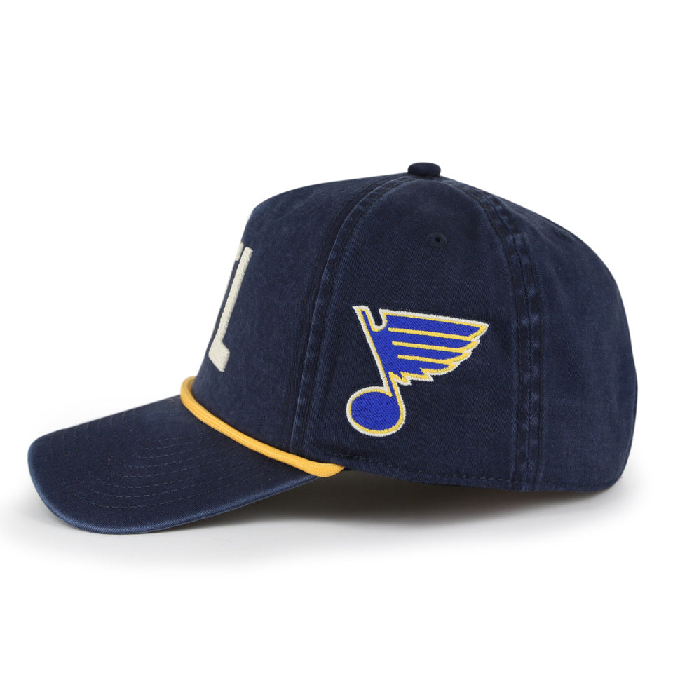 ST. LOUIS BLUES AMERICAN NEEDLE STL COAST ROPE SNAPBACK HAT- BROWN