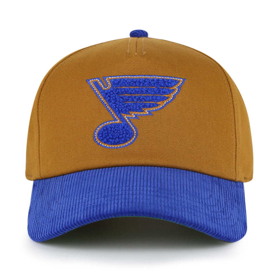 ST. LOUIS BLUES AMERICAN NEEDLE BURNETT SNAPBACK HAT- BROWN