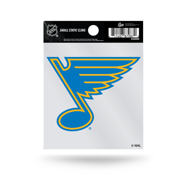 ST. LOUIS BLUES RICO SMALL STATIC CLING - NEW LOGO Novelties Rico