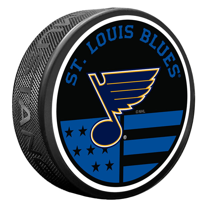 St Louis Blues American Flag Pat Puck Pucks Sports Decor   