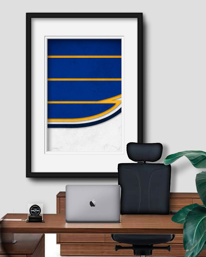 Minimalist Logo - St. Louis Blues Art Print Art Print S. Preston Art + Designs   