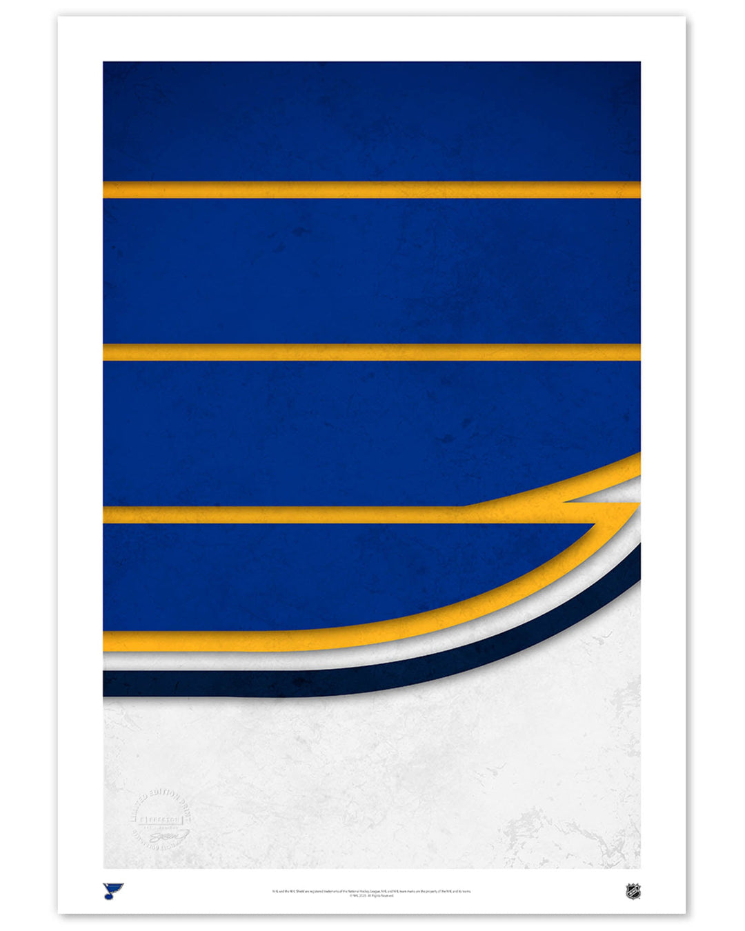 Minimalist Logo - St. Louis Blues Art Print Art Print S. Preston Art + Designs Print only Medium Art Print 