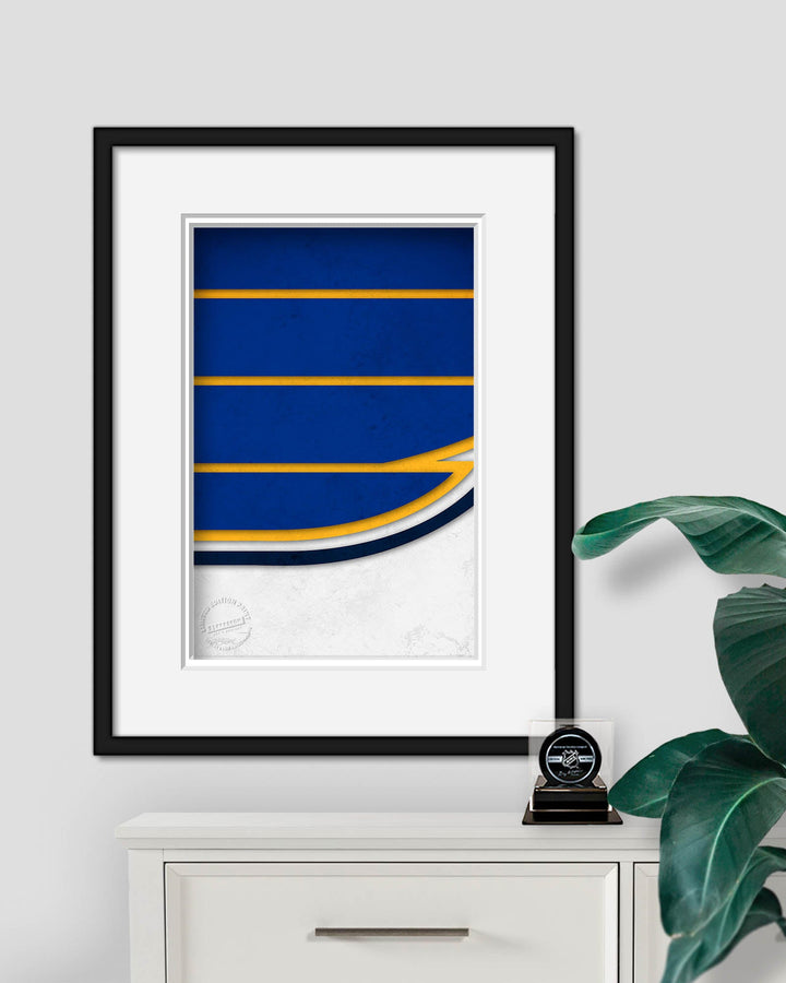 Minimalist Logo - St. Louis Blues Art Print Art Print S. Preston Art + Designs   