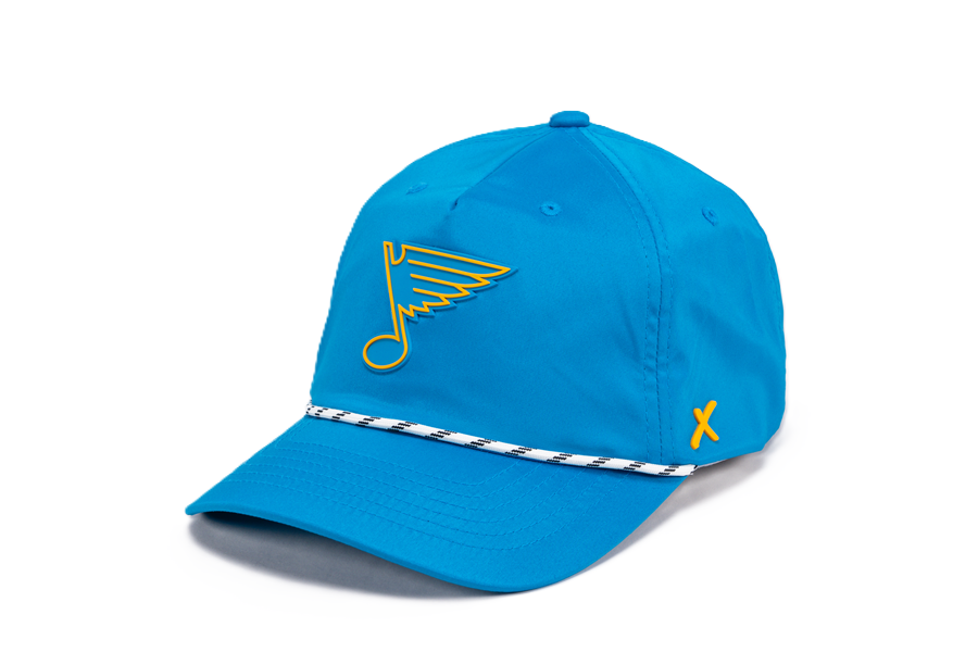 ST. LOUIS BLUES CAPX NOTE LOGO ALBATROSS ROPE SNAPBACK - BLUE Adjustable Cap CapX