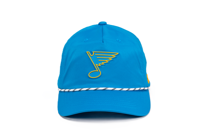 ST. LOUIS BLUES CAPX NOTE LOGO ALBATROSS ROPE SNAPBACK - BLUE Adjustable Cap CapX