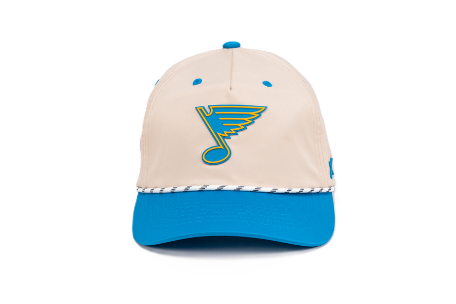 ST. LOUIS BLUES CAPX NOTE LOGO ALBATROSS ROPE SNAPBACK - BLUE – STL ...