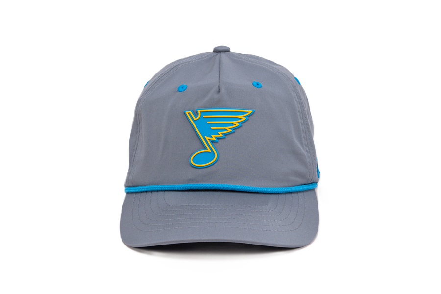 ST. LOUIS BLUES CAPX NOTE LOGO ALBATROSS ROPE SNAPBACK - CHARCOAL Adjustable Cap CapX
