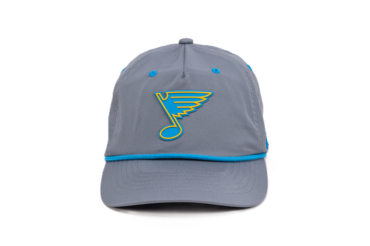 ST. LOUIS BLUES CAPX NOTE LOGO ALBATROSS ROPE SNAPBACK - CHARCOAL Adjustable Cap CapX