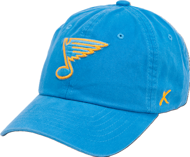 ST. LOUIS BLUES CAPX NOTE LOGO BREAKER ADJUSTABLE HAT - BLUE Adjustable Cap CapX