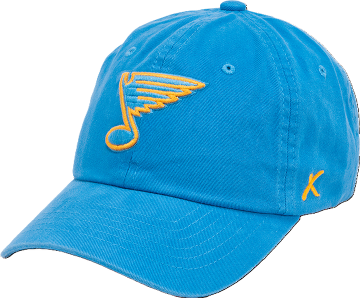 ST. LOUIS BLUES CAPX NOTE LOGO BREAKER ADJUSTABLE HAT - BLUE Adjustable Cap CapX