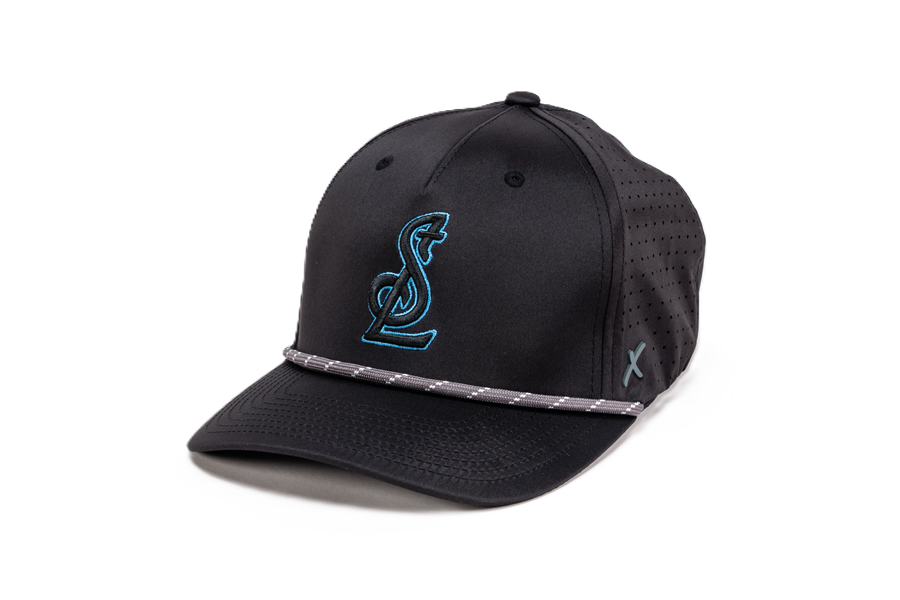 ST. LOUIS BLUES CAPX STL LOGO CIRCUIT EDGE ROPE SNAPBACK - BLACK Adjustable Cap CapX
