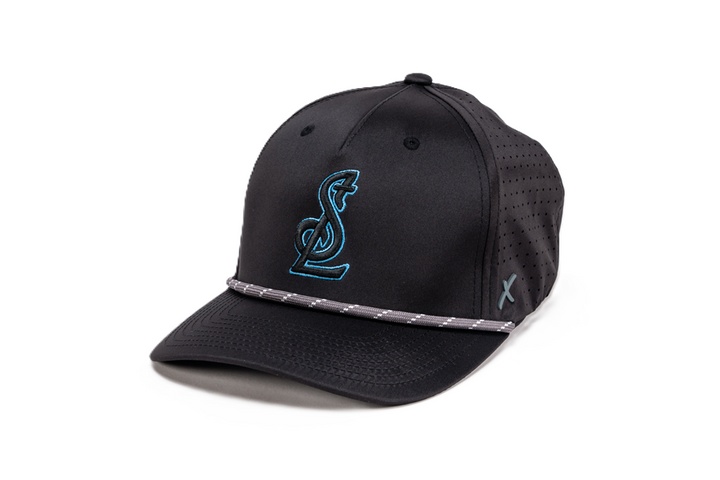 ST. LOUIS BLUES CAPX STL LOGO CIRCUIT EDGE ROPE SNAPBACK - BLACK Adjustable Cap CapX