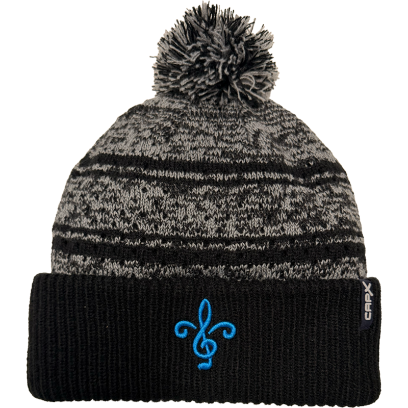 ST. LOUIS BLUES CAPX FLEUR LOGO POM KNIT - BLACK/GREY Knit CapX