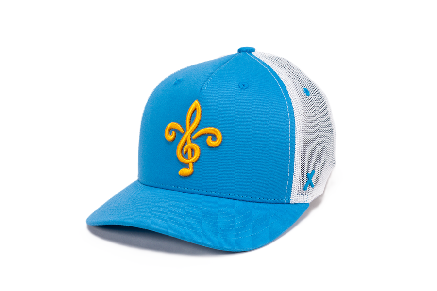 ST. LOUIS BLUES CAPX FLEUR LOGO MESH SNAPBACK BLUE/WHITE Adjustable Cap CapX