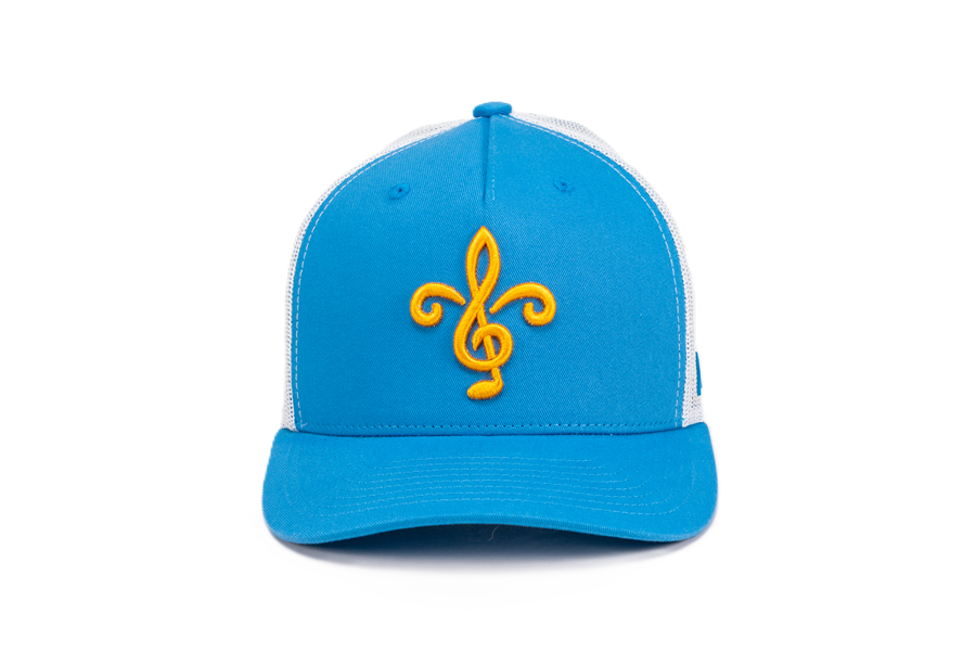 ST. LOUIS BLUES CAPX FLEUR LOGO MESH SNAPBACK BLUE/WHITE Adjustable Cap CapX