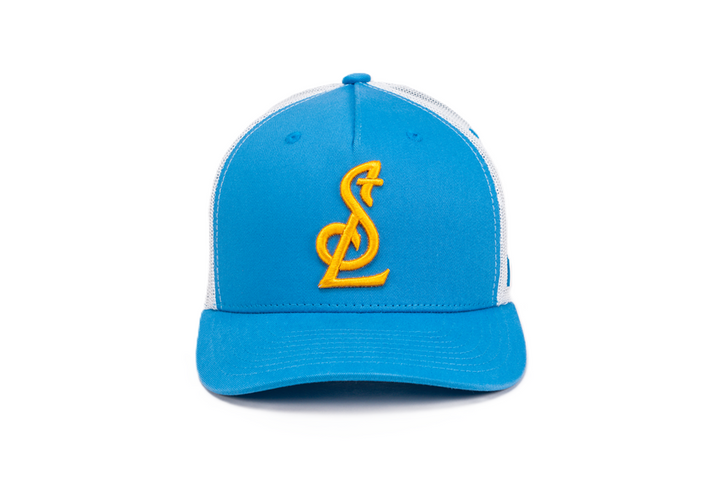 ST. LOUIS BLUES CAPX STL LOGO MESH SNAPBACK BLUE/WHITE Adjustable Cap CapX