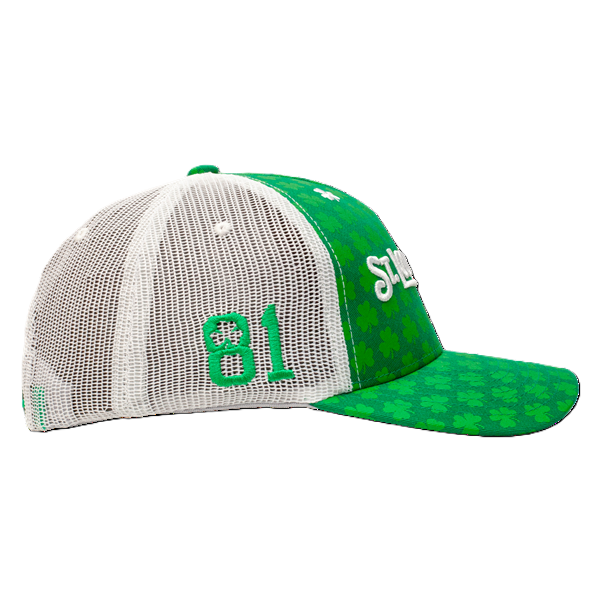 ST. LOUIS BLUES CAPX x DYLAN HOLLOWAY WORDMARK LOGO ST PADDY'S DAY SNAPBACK - GREEN/WHITE Adjustable Cap CapX