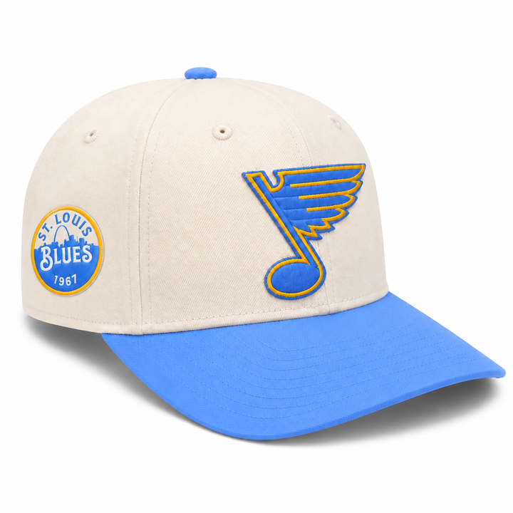 ST. LOUIS BLUES CAPX BLUE NOTE CIRCLE PATCH SNAPBACK Adjustable Cap CapX