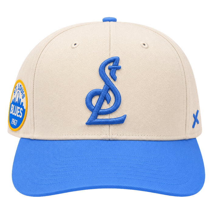 ST. LOUIS BLUES CAPX STL LOGO CIRCLE PATCH SNAPBACK