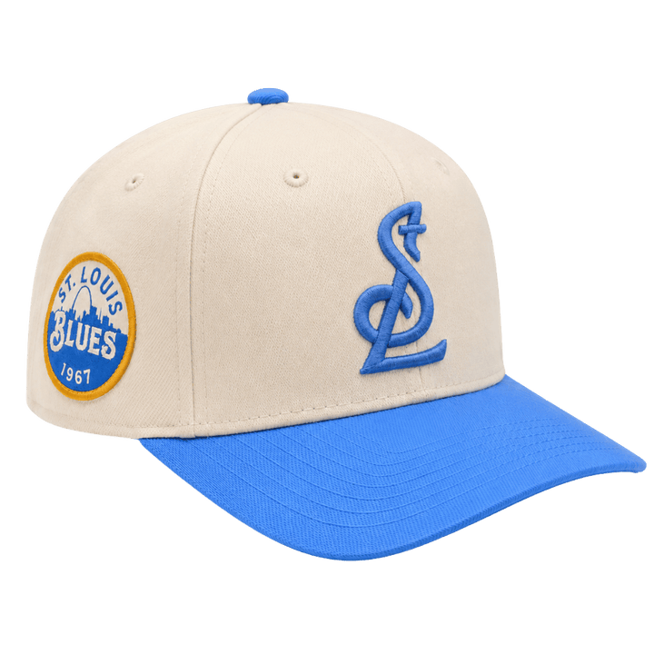ST. LOUIS BLUES CAPX STL LOGO CIRCLE PATCH SNAPBACK
