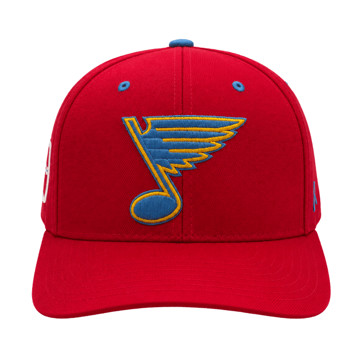 ST. LOUIS BLUES CAPX BLUE NOTE FLEUR FLAG SNAPBACK - RED