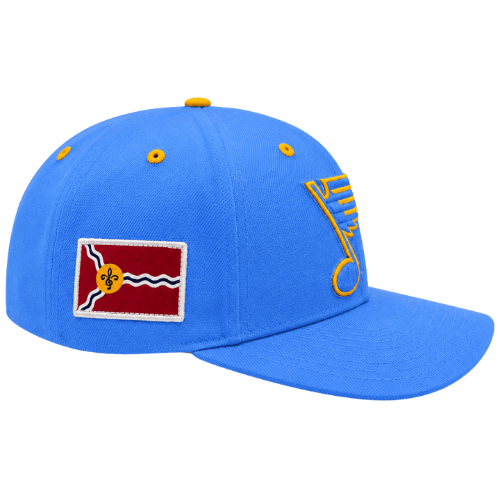 ST. LOUIS BLUES CAPX BLUE NOTE FLEUR FLAG SNAPBACK - BLUE