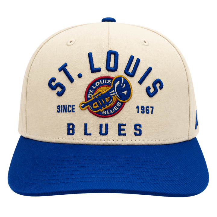 ST. LOUIS BLUES CAPX SCRIPT TRUMPET SNAPBACK