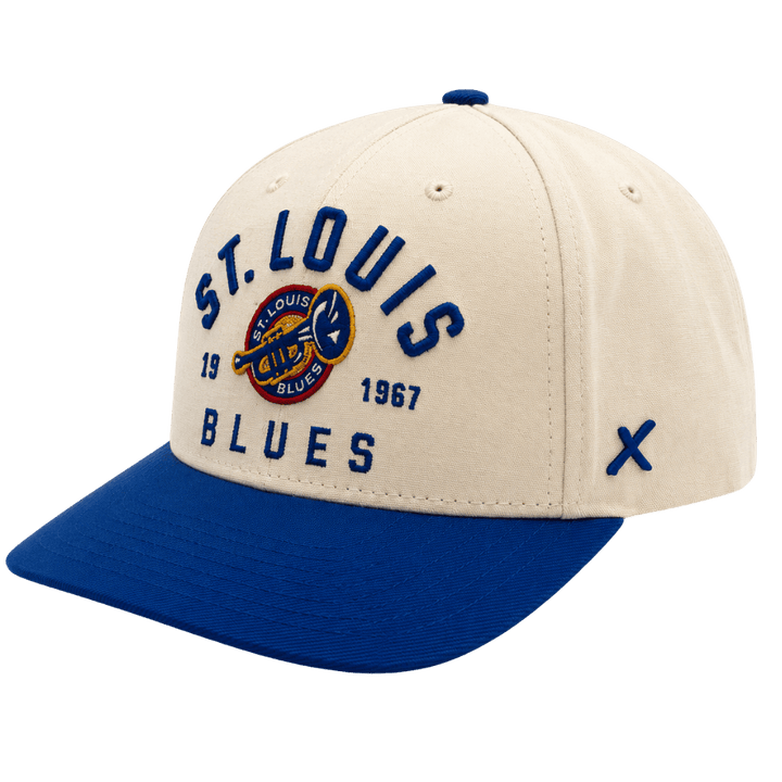 ST. LOUIS BLUES CAPX SCRIPT TRUMPET SNAPBACK