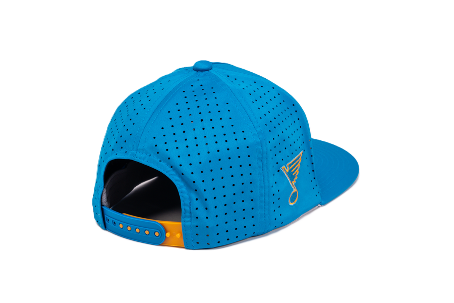 ST. LOUIS BLUES CAPX WORDMARK GOAL LINE SNAPBACK - BLUE Adjustable Cap CapX