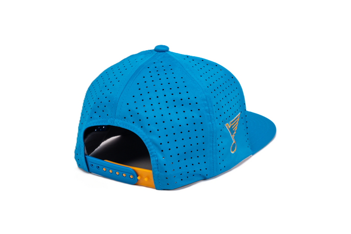 ST. LOUIS BLUES CAPX WORDMARK GOAL LINE SNAPBACK - BLUE/WHITE Adjustable Cap CapX