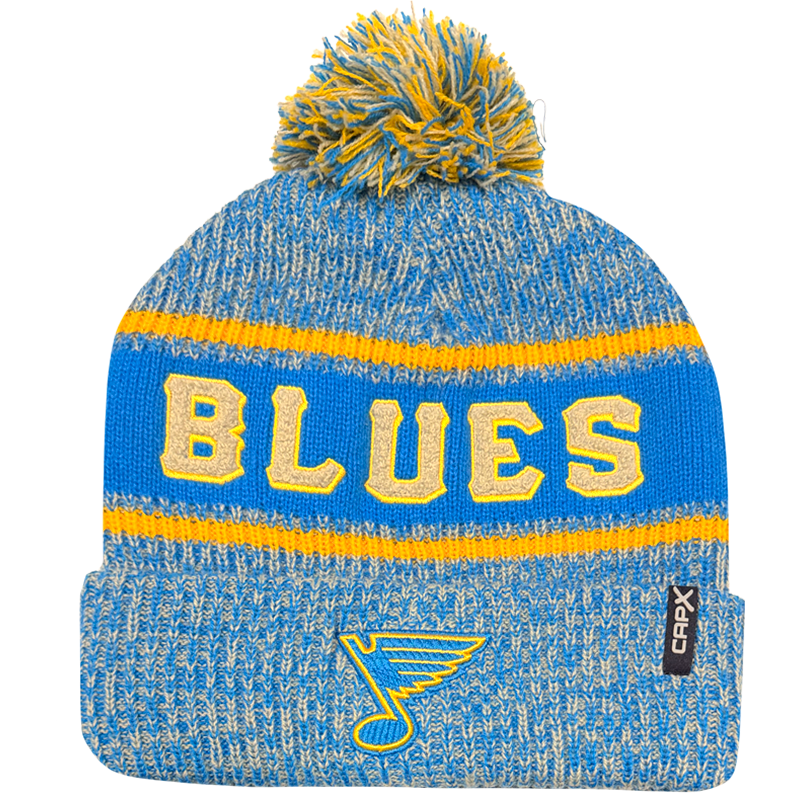 ST. LOUIS BLUES CAPX NOTE LOGO POM KNIT - BLUE Knit CapX