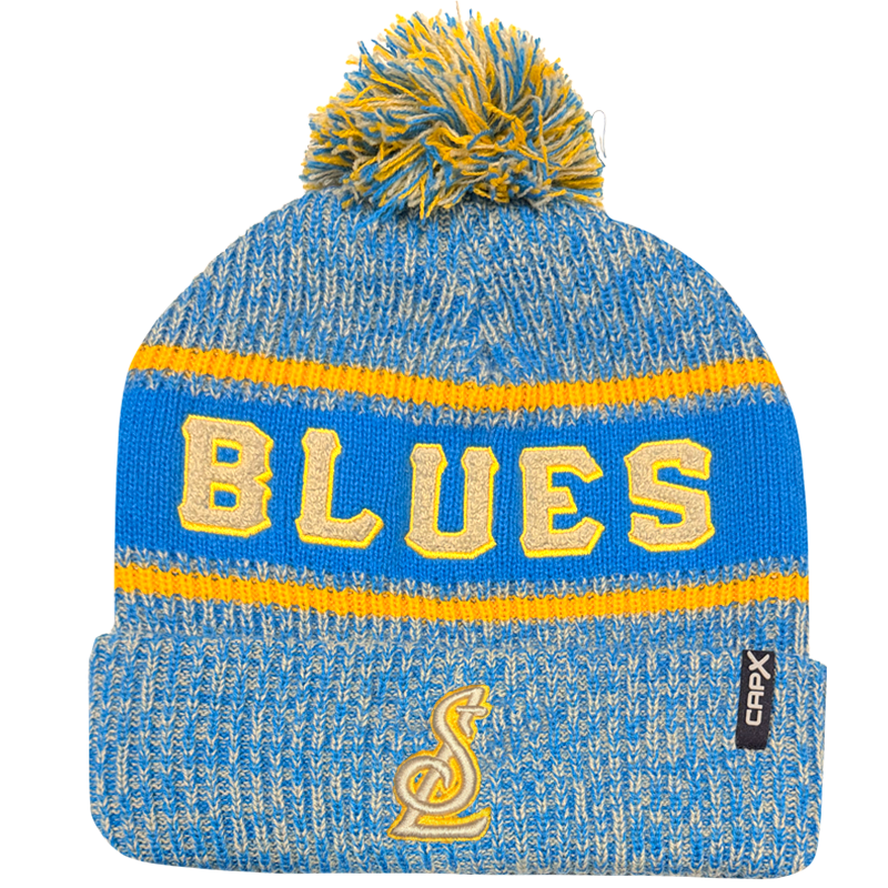 ST. LOUIS BLUES CAPX STL LOGO POM KNIT - BLUE Knit CapX