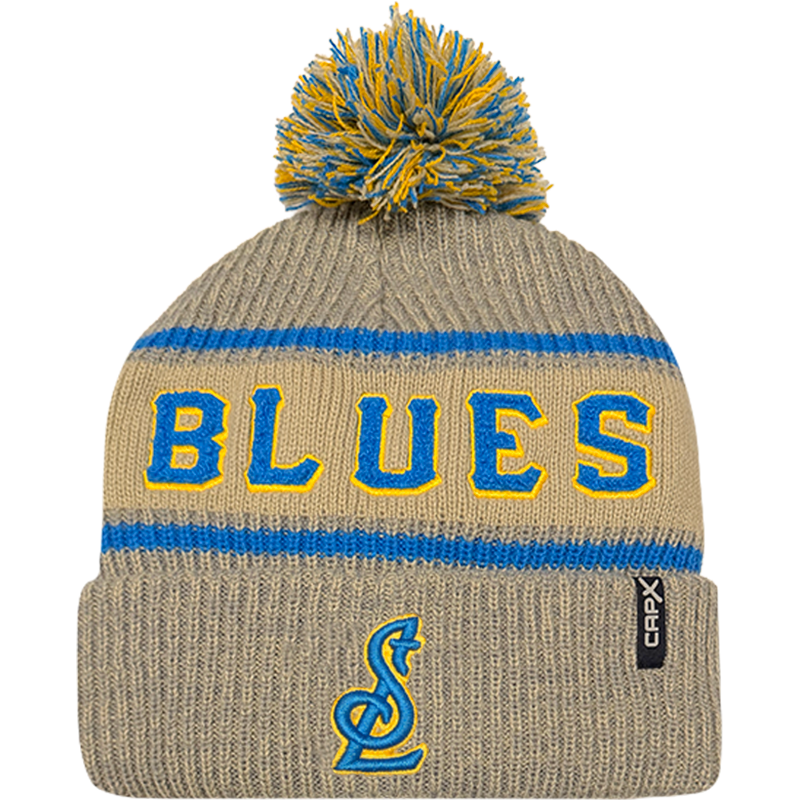 ST. LOUIS BLUES CAPX STL LOGO POM KNIT - GREY Knit CapX