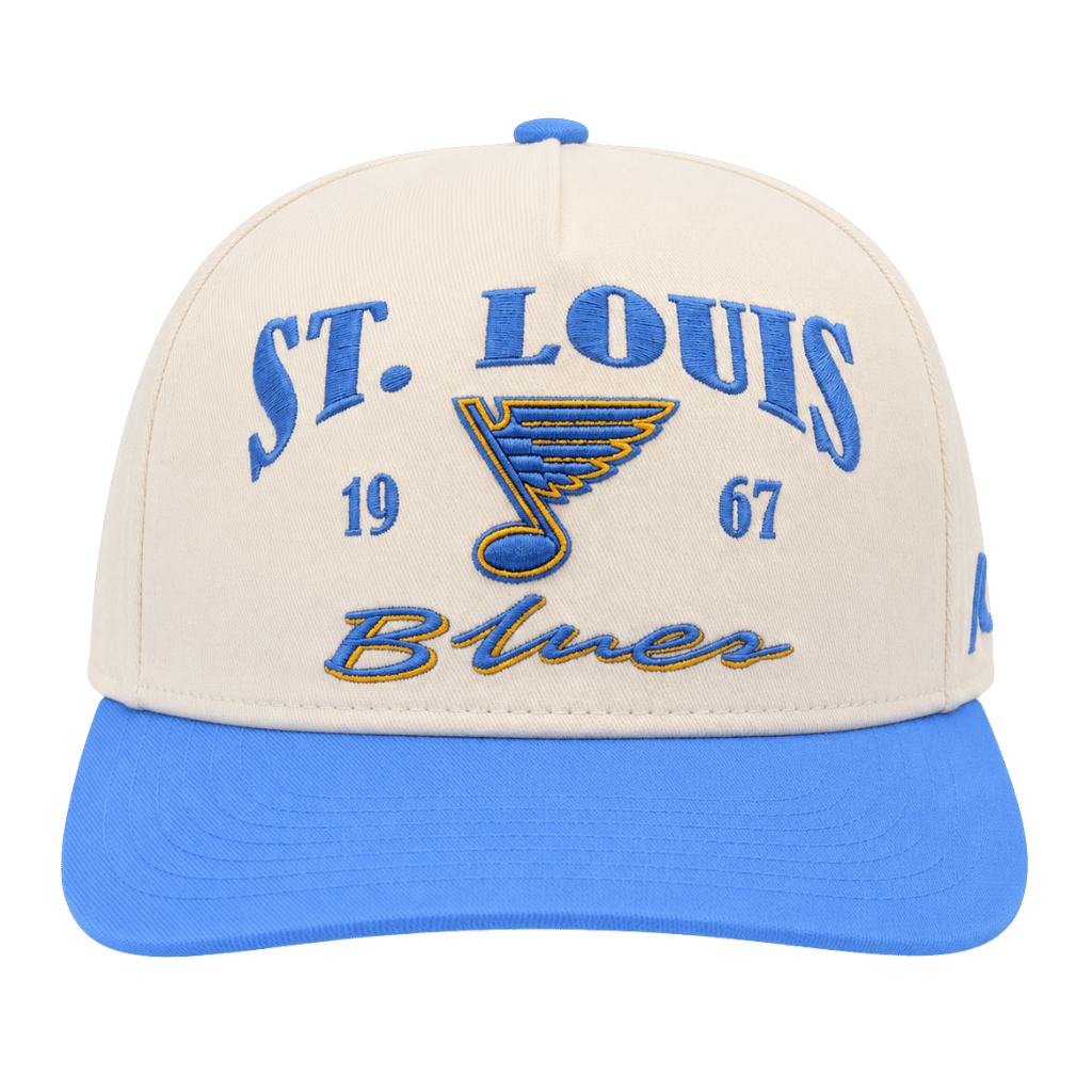 ST. LOUIS BLUES CAPX SCRIPT BLUE NOTE SNAPBACK