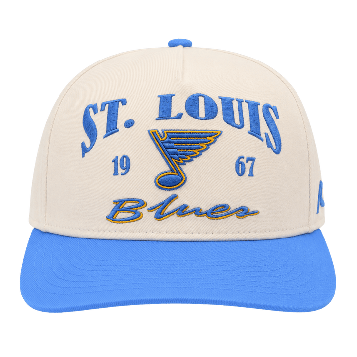 ST. LOUIS BLUES CAPX SCRIPT BLUE NOTE SNAPBACK