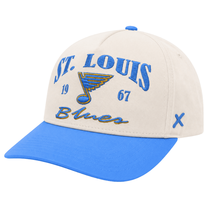 ST. LOUIS BLUES CAPX SCRIPT BLUE NOTE SNAPBACK