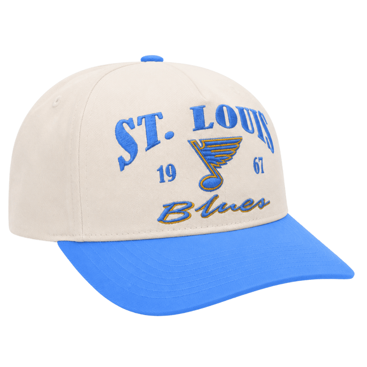 ST. LOUIS BLUES CAPX SCRIPT BLUE NOTE SNAPBACK