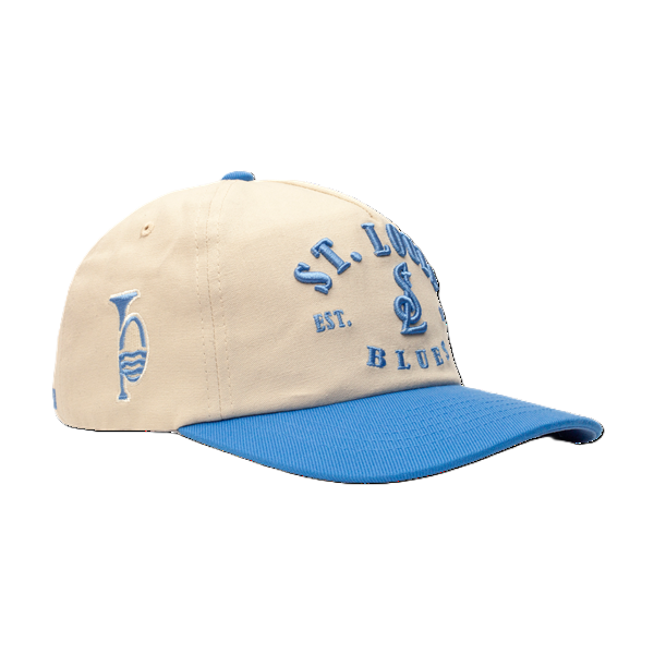 ST. LOUIS BLUES CAPX x DYLAN HOLLOWAY STEADFAST STRAPBACK - IVORY/BLUE Adjustable Cap CapX