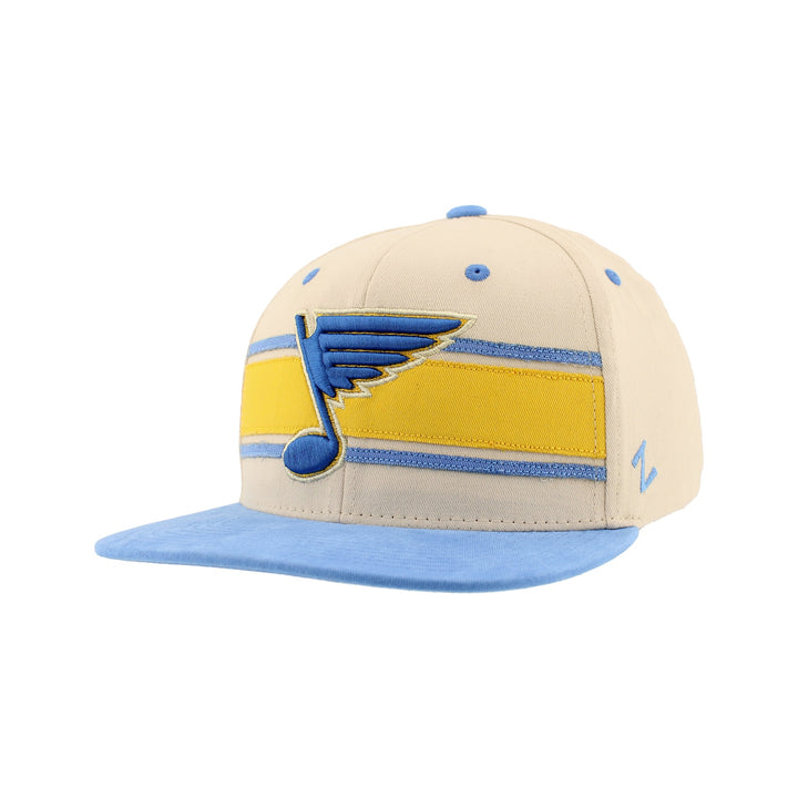 ST. LOUIS BLUES ZEPHYR MILESTONE SNAPBACK HAT- BEIGE/AFB