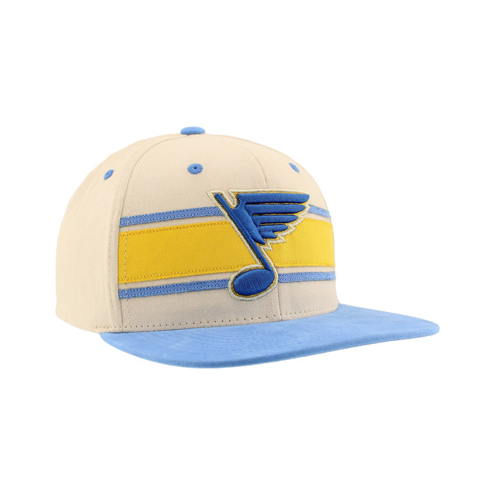 ST. LOUIS BLUES ZEPHYR MILESTONE SNAPBACK HAT- BEIGE/AFB